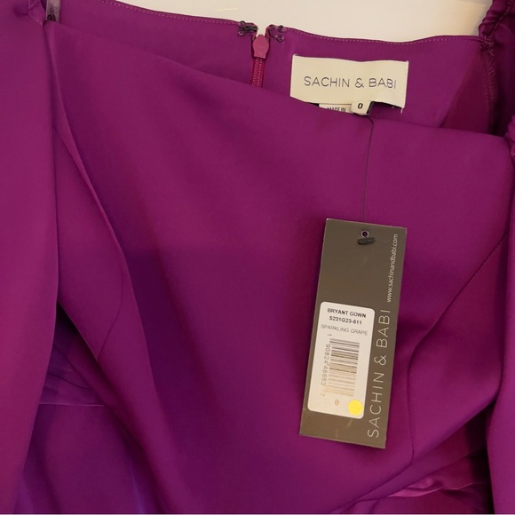 NWT Sachin & Babi Bryant Gown Dress Sparkling Wine Size 0 with Slit - Picture 13 of 16